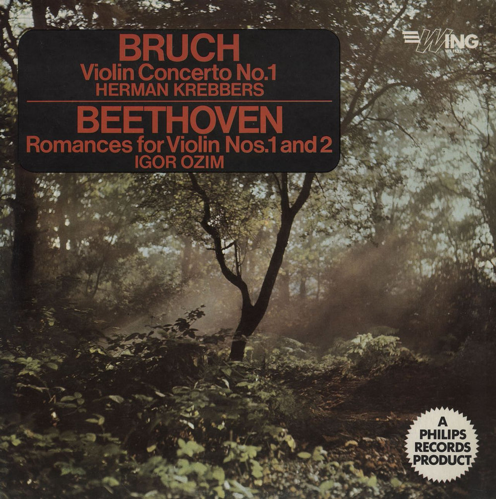 Various-Classical & Orchestral Bruch: Violin Concerto No.1 / Beethoven: Romances For Violin Nos. 1 & 2 UK vinyl LP album (LP record) WL1137