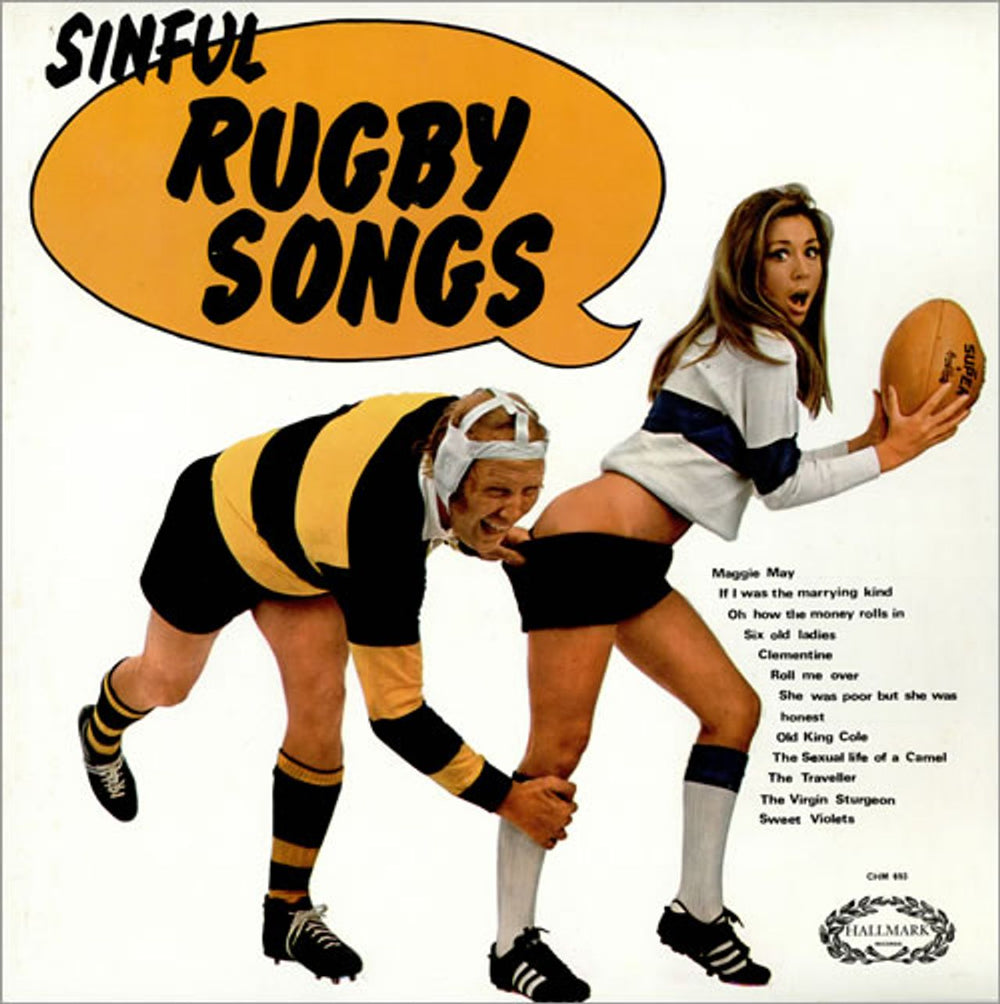 Various-Comedy Sinful Rugby Songs UK vinyl LP album (LP record) CHM693