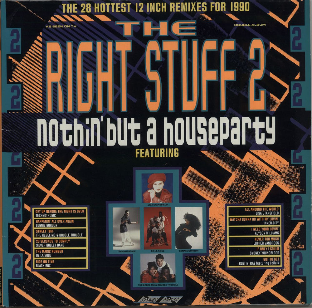 Various-Dance The Right Stuff 2 - Nothin' But A Houseparty UK 2-LP vinyl record set (Double LP Album) SMR098