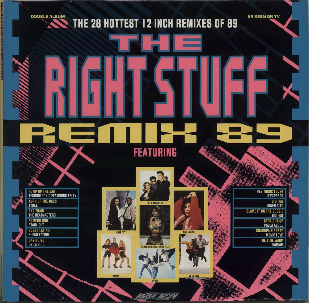 Various-Dance The Right Stuff Remix 89 UK 2-LP vinyl record set (Double LP Album) SMR990