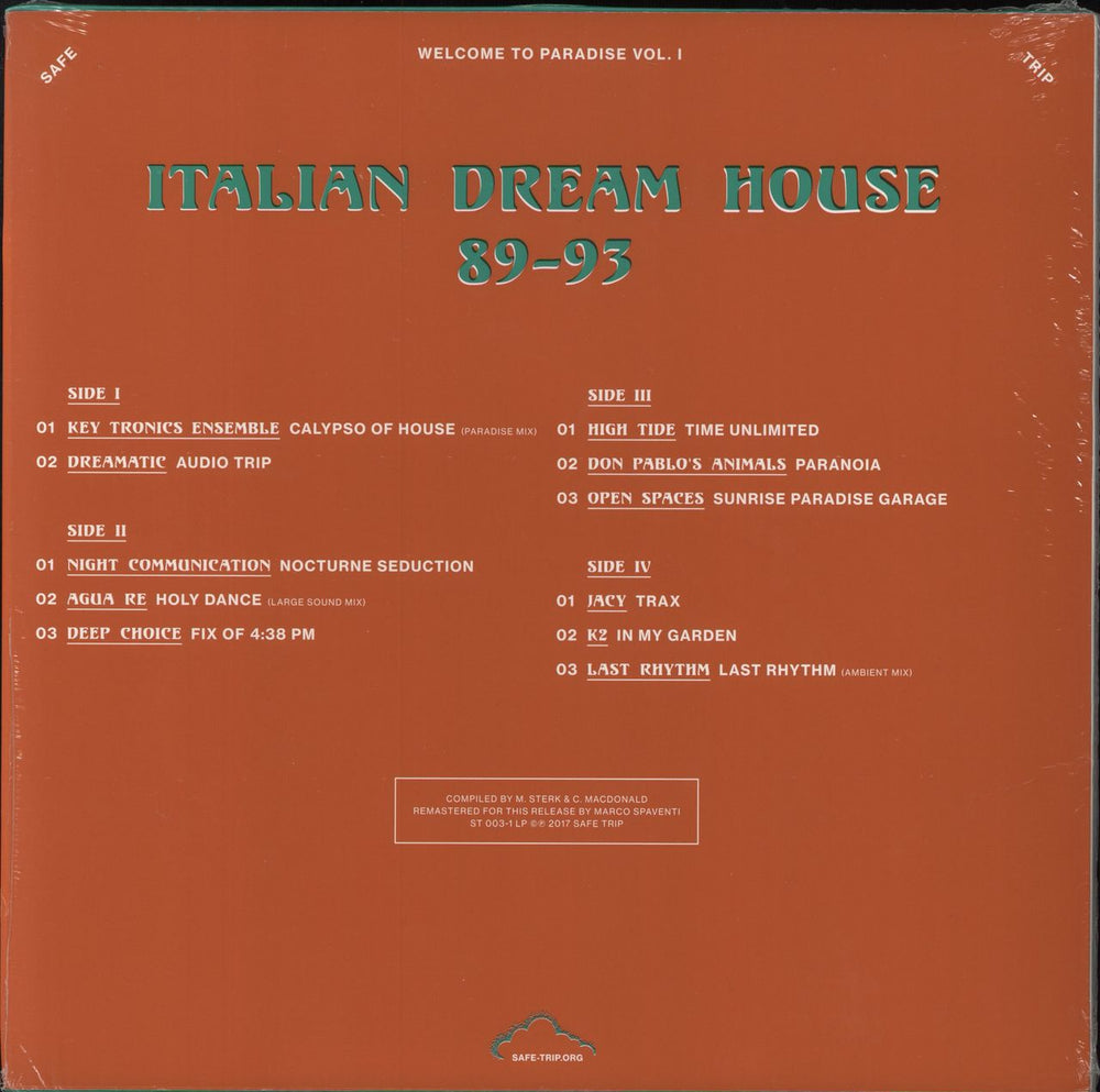 Various-Dance Welcome To Paradise Vol. I: Italian Dream House 89-93 + Shrink Dutch 2-LP vinyl record set (Double LP Album)