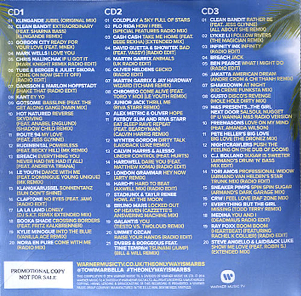 Various-Film, Radio, Theatre & TV The Only Way Is Marbs UK Promo 3-CD album set (Triple CD) FVA3CTH612327