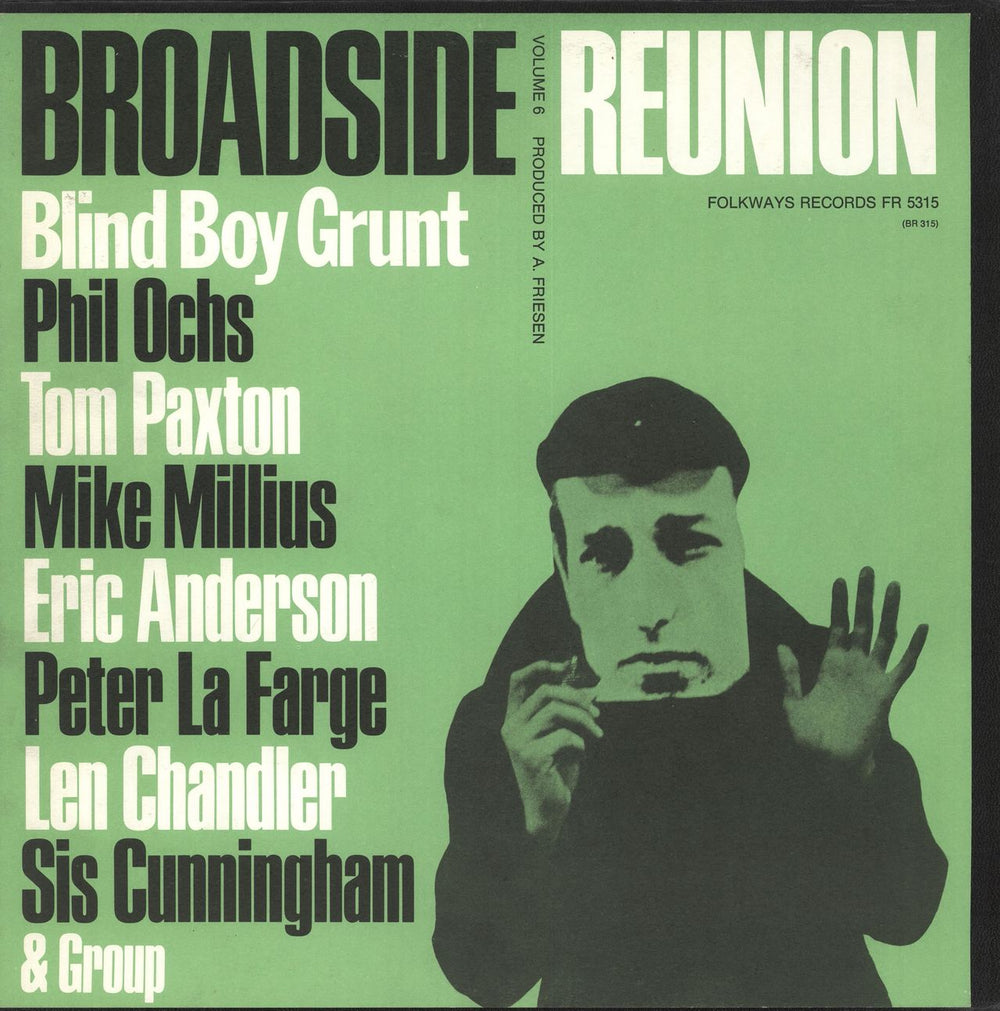 Various-Folk Broadside Reunion Volume 6 - Green Sleeve US vinyl LP album (LP record) FR5315