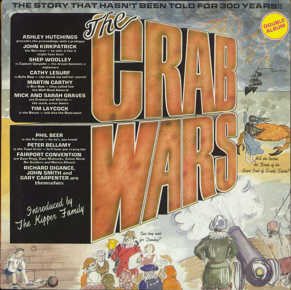 Various-Folk The Crab Wars UK 2-LP vinyl record set (Double LP Album) DAM017