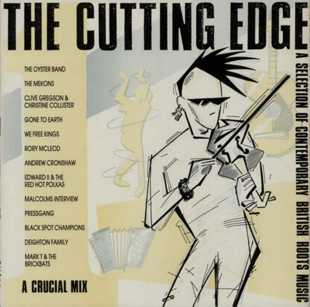 Various-Folk The Cutting Edge UK vinyl LP album (LP record) GRILL001