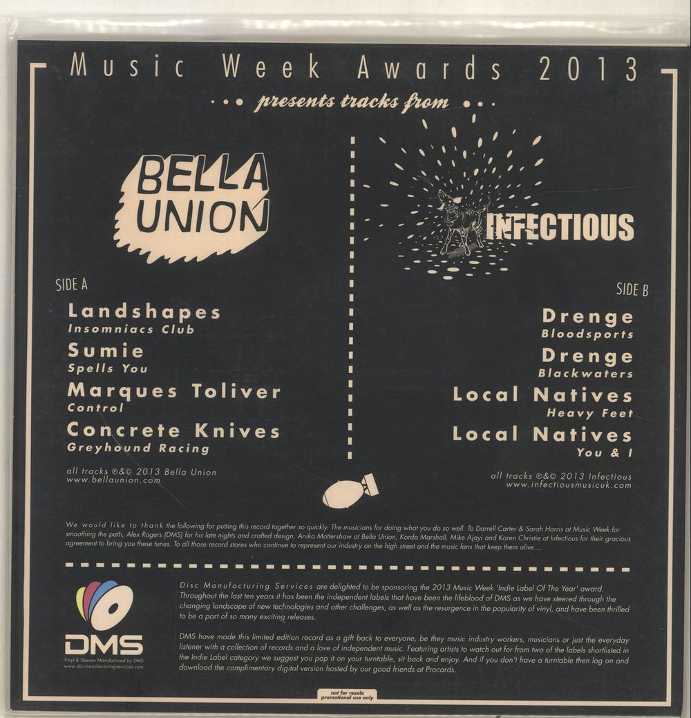 Various-Indie Music Week Awards 2013 UK Promo vinyl LP album (LP record)