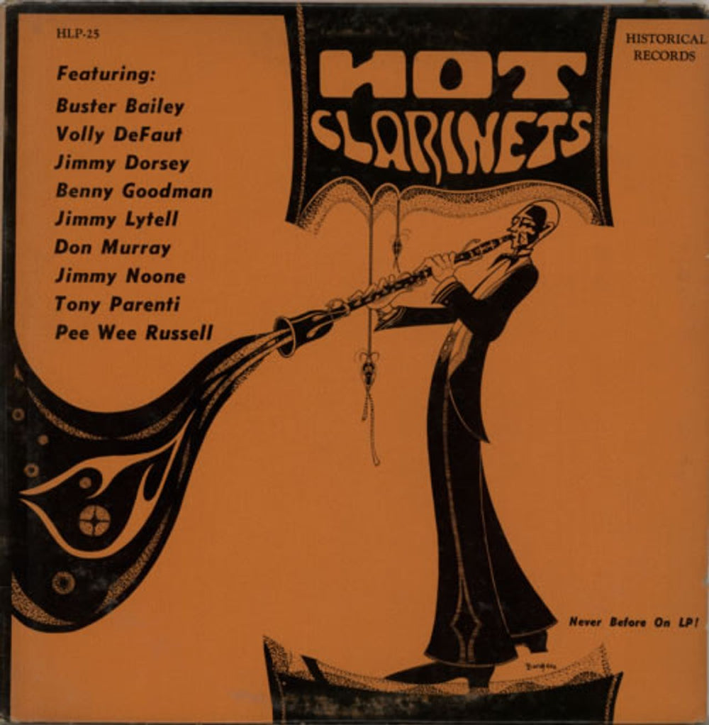 Various-Jazz Hot Clarinets 1924 - 1929 US vinyl LP album (LP record) HLP-25