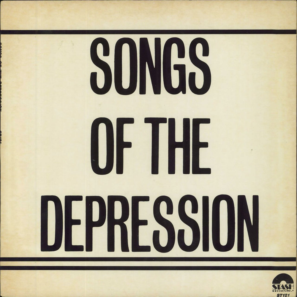 Various-Jazz Songs Of The Depression US vinyl LP album (LP record) ST121