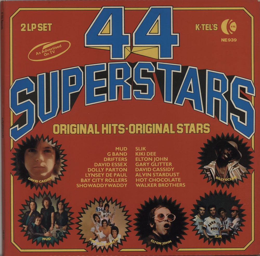 Various-Pop 44 Superstars UK 2-LP vinyl record set (Double LP Album) NE939