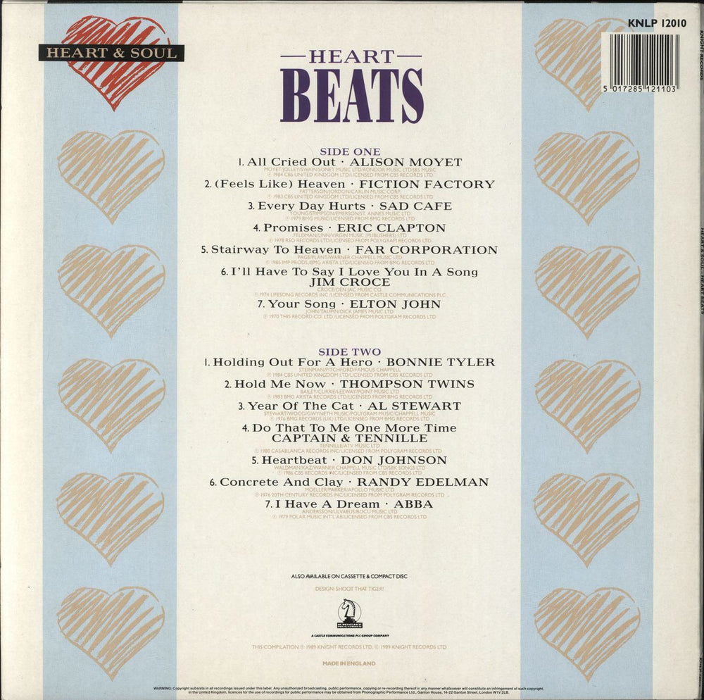 Various-Pop Heart Beats UK vinyl LP album (LP record)