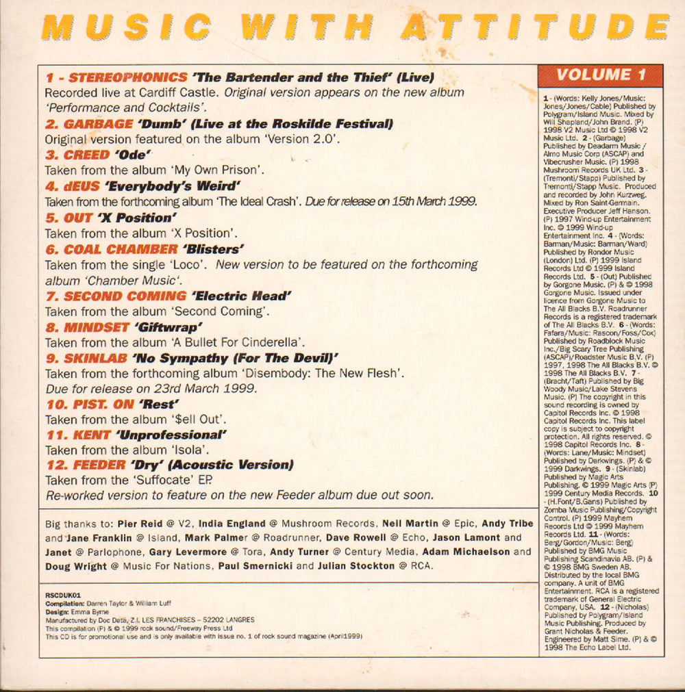 Various-Pop Music With Attitude UK Promo CD album (CDLP) 7VACDMU645981