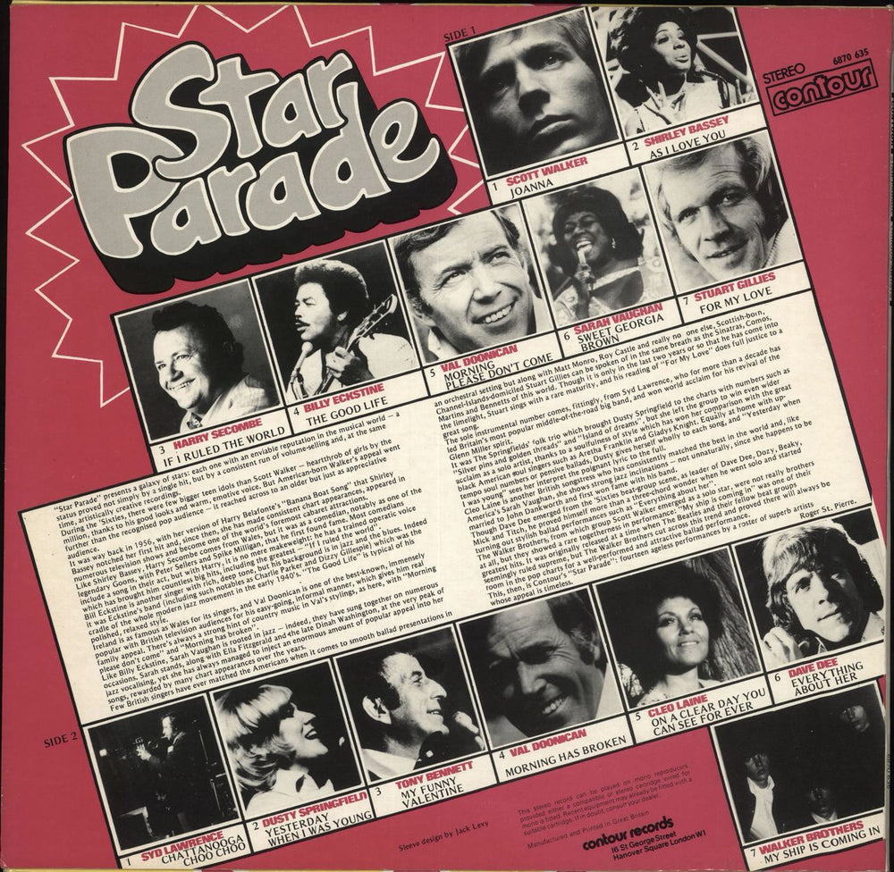 Various-Pop Star Parade UK vinyl LP album (LP record)