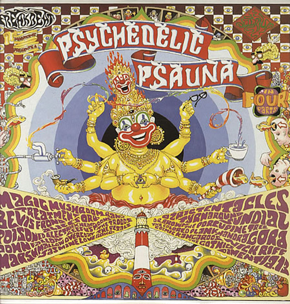 Various-Prog & Psych A Psychedelic Psauna UK 2-LP vinyl record set (Double LP Album) DELP005D