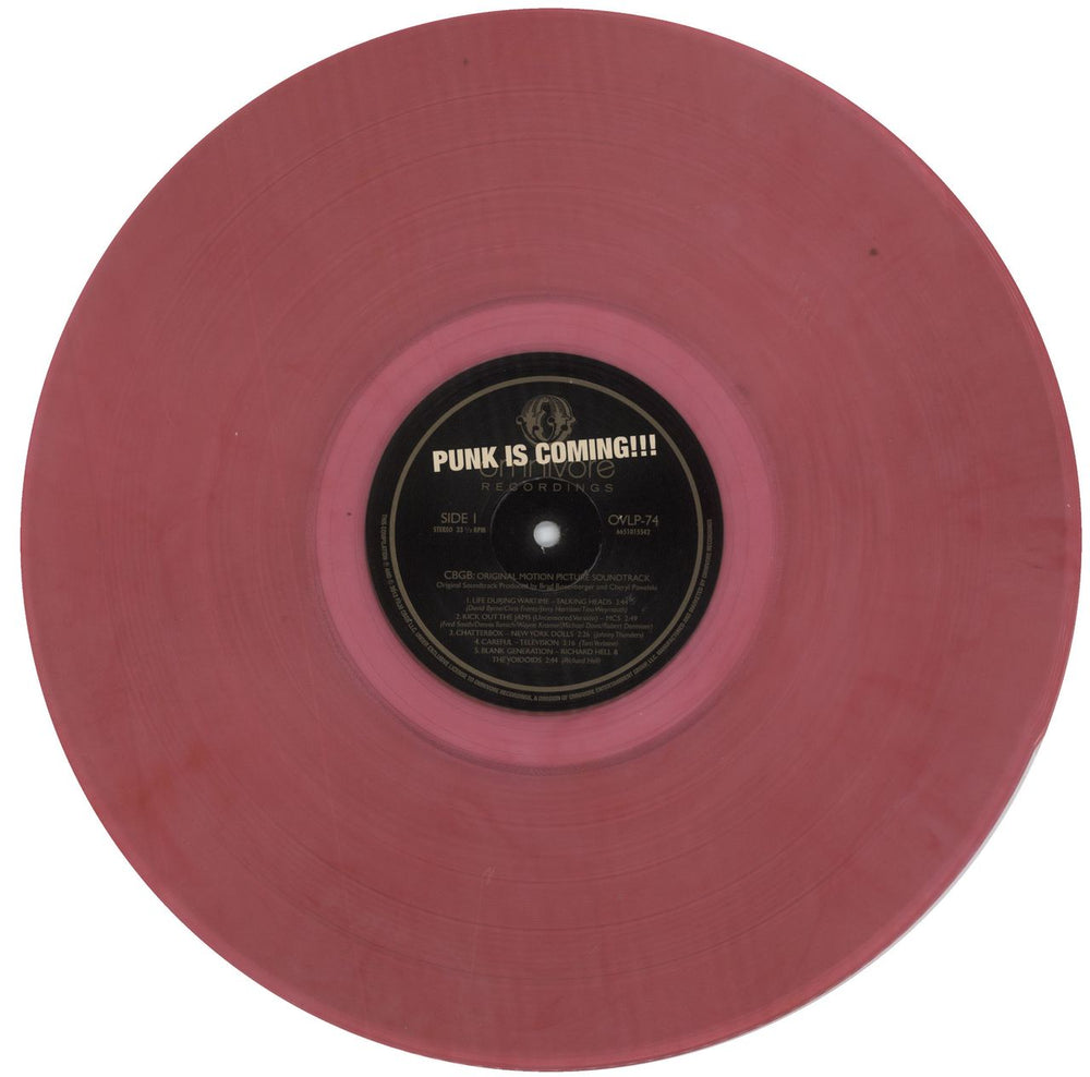 Various-Punk & New Wave CBGB (Original Motion Picture Soundtrack) - Pink Vinyl US 2-LP vinyl record set (Double LP Album) PVA2LCB811685