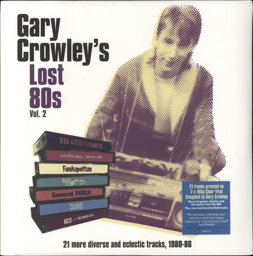 Various-Punk & New Wave Gary Crowley's Lost 80s Vol. 2 - 180gram Clear Vinyl - Sealed UK 2-LP vinyl record set (Double LP Album) DEMREC901