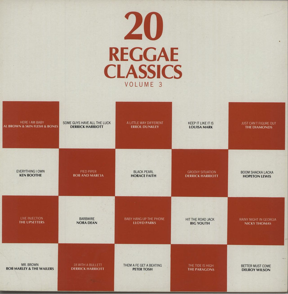 Various-Reggae & Ska 20 Reggae Classics - Volume 3 UK vinyl LP album (LP record) TRLS256