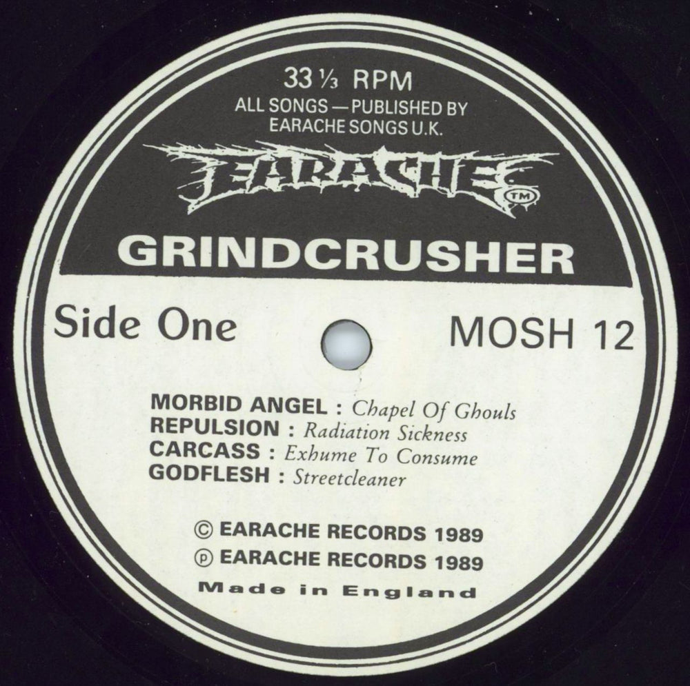 Various-Rock & Metal Grind Crusher - 2nd + Hype Sticker UK vinyl LP album (LP record) RVALPGR816654