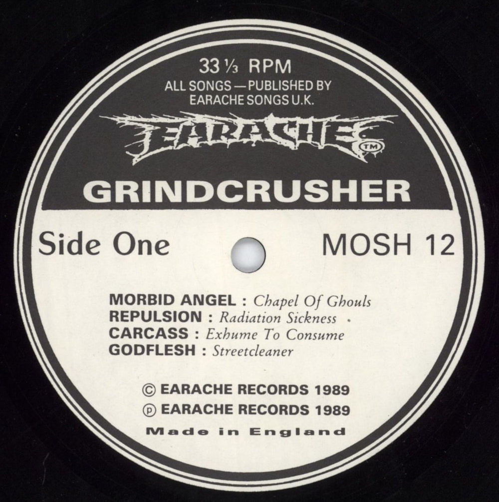 Various-Rock & Metal Grind Crusher + Bonus Etched 7" UK vinyl LP album (LP record) RVALPGR318058