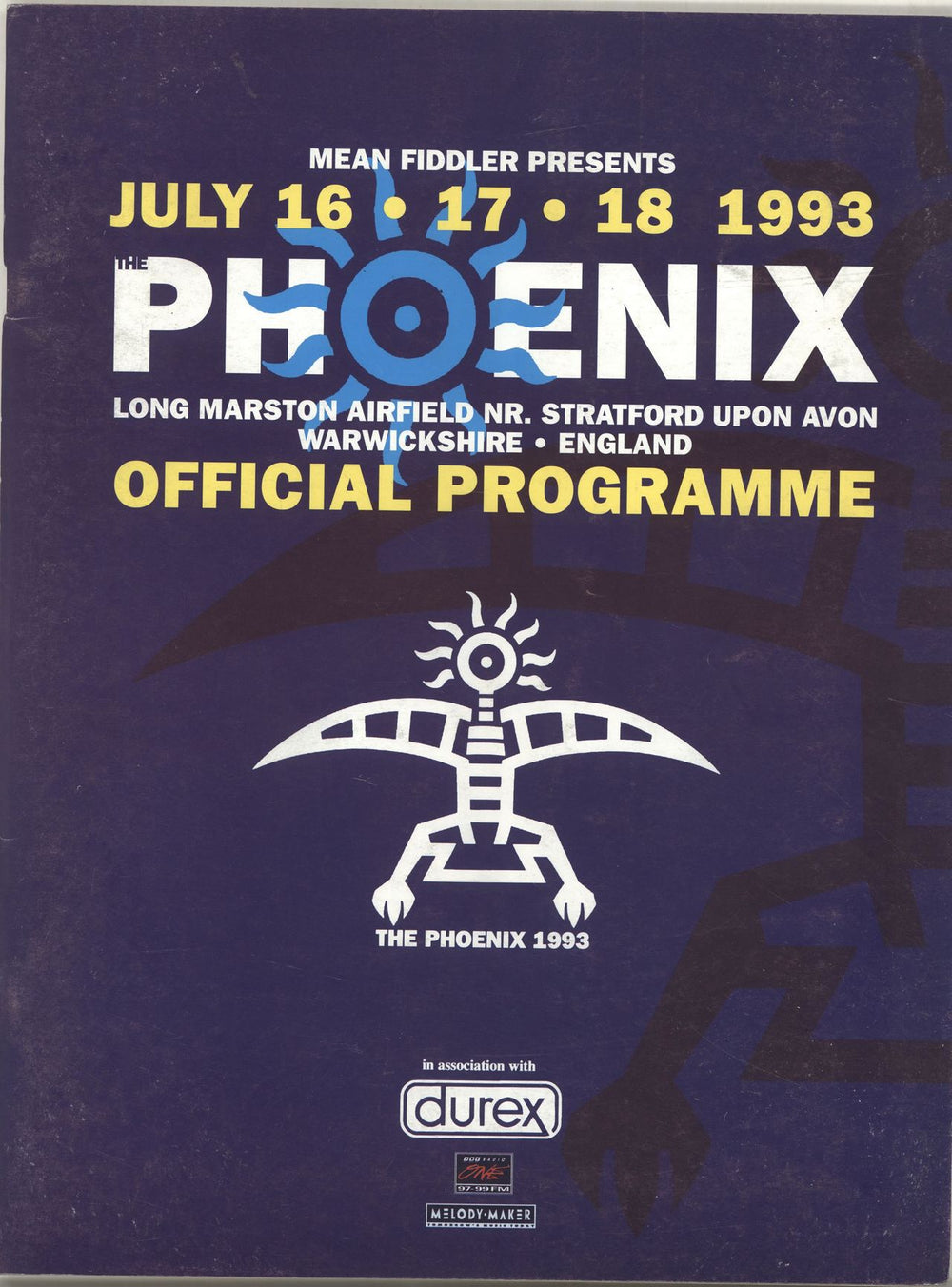 Various-Rock & Metal Phoenix - 16th-18th July 1993 UK tour programme CONCERT PROGRAMME