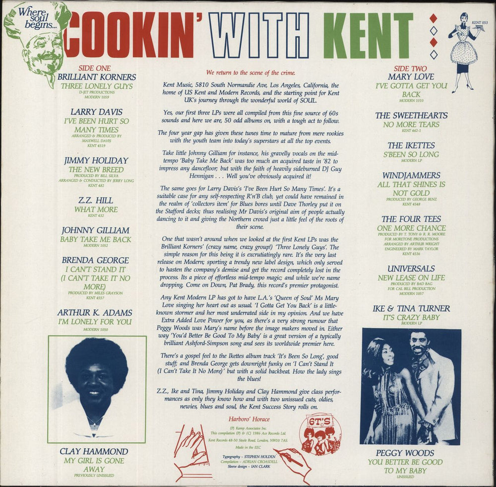 Various-Soul & Funk Cookin' With Kent UK vinyl LP album (LP record)