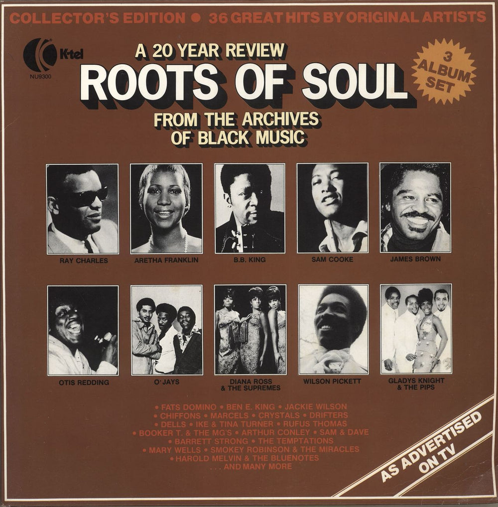 Various-Soul & Funk Roots Of Soul - 2nd + Gatefold US 3-LP vinyl record set (Triple LP Album) NU9300