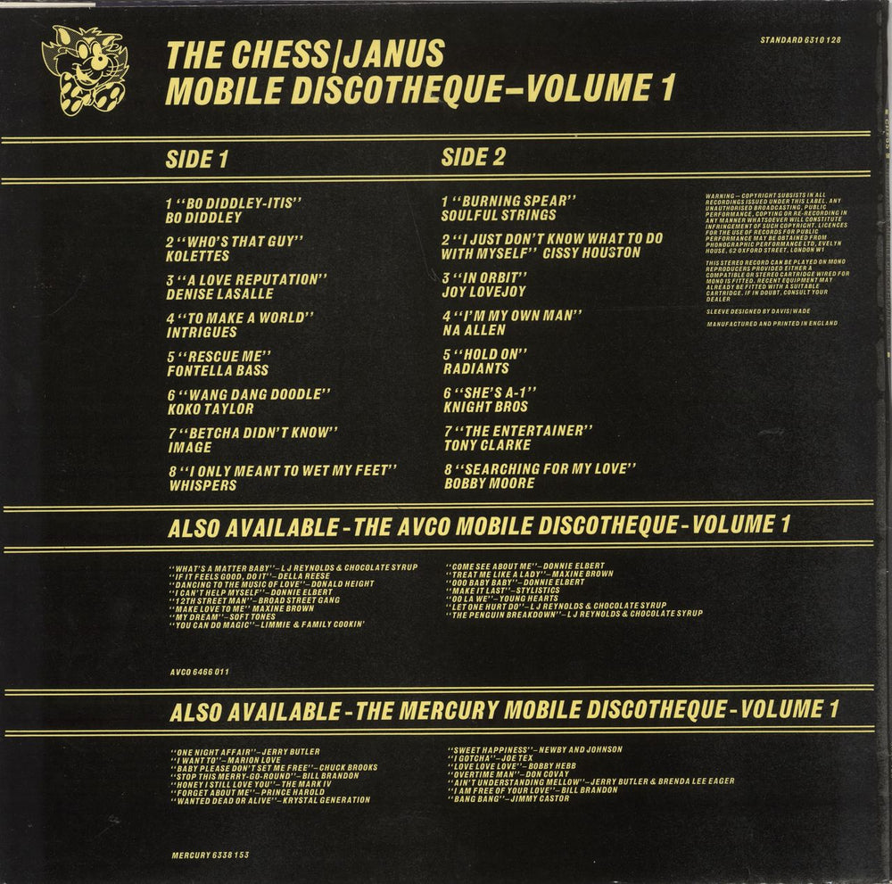 Various-Soul & Funk The Chess/Janus Mobile Discotheque - Volume 1 UK vinyl LP album (LP record)