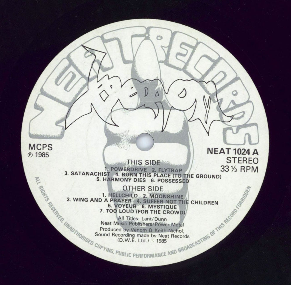 Venom Possessed UK vinyl LP album (LP record) VNMLPPO438265