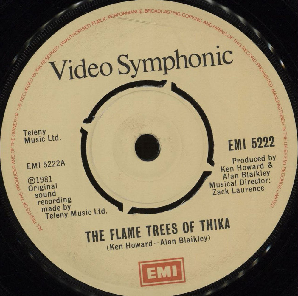 Video Symphonic The Flame Trees Of Thika UK 7" vinyl single (7 inch record / 45) EMI5222