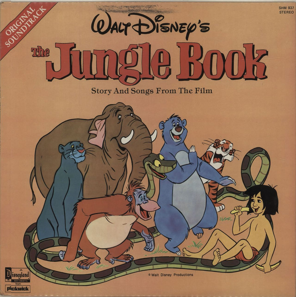 Walt Disney The Jungle Book UK vinyl LP album (LP record) SHM937