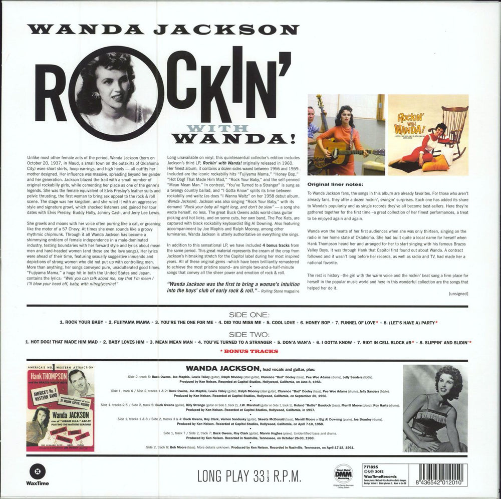 Wanda Jackson Rockin' With Wanda! UK vinyl LP album (LP record) 8436542012010