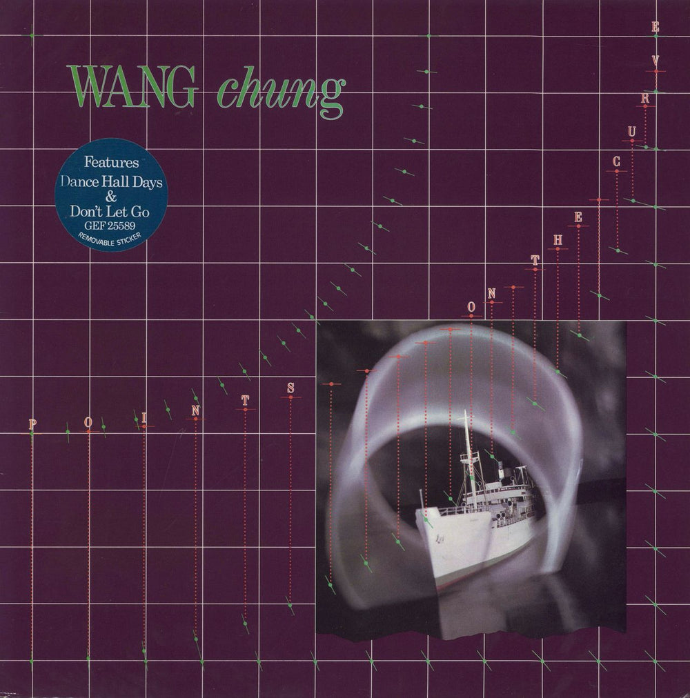 Wang Chung Points On The Curve - Purple p/s + Sticker UK vinyl LP album (LP record) GEF25589