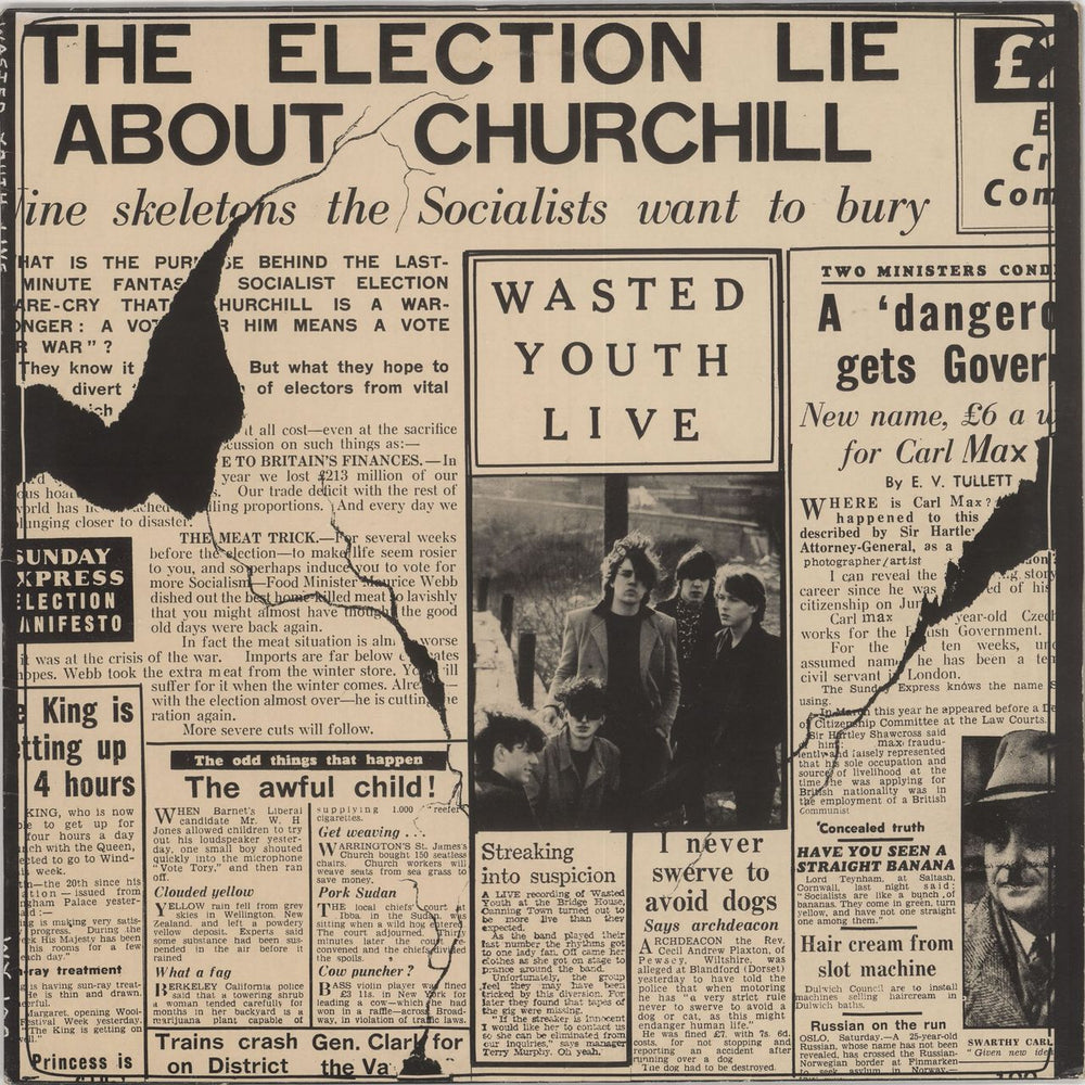 Wasted Youth (UK) Live UK vinyl LP album (LP record) WY100