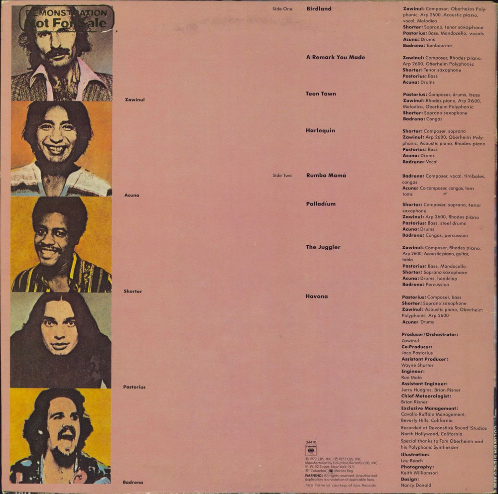 Weather Report Heavy Weather - White label + Promo Stamped US Promo vinyl LP album (LP record)