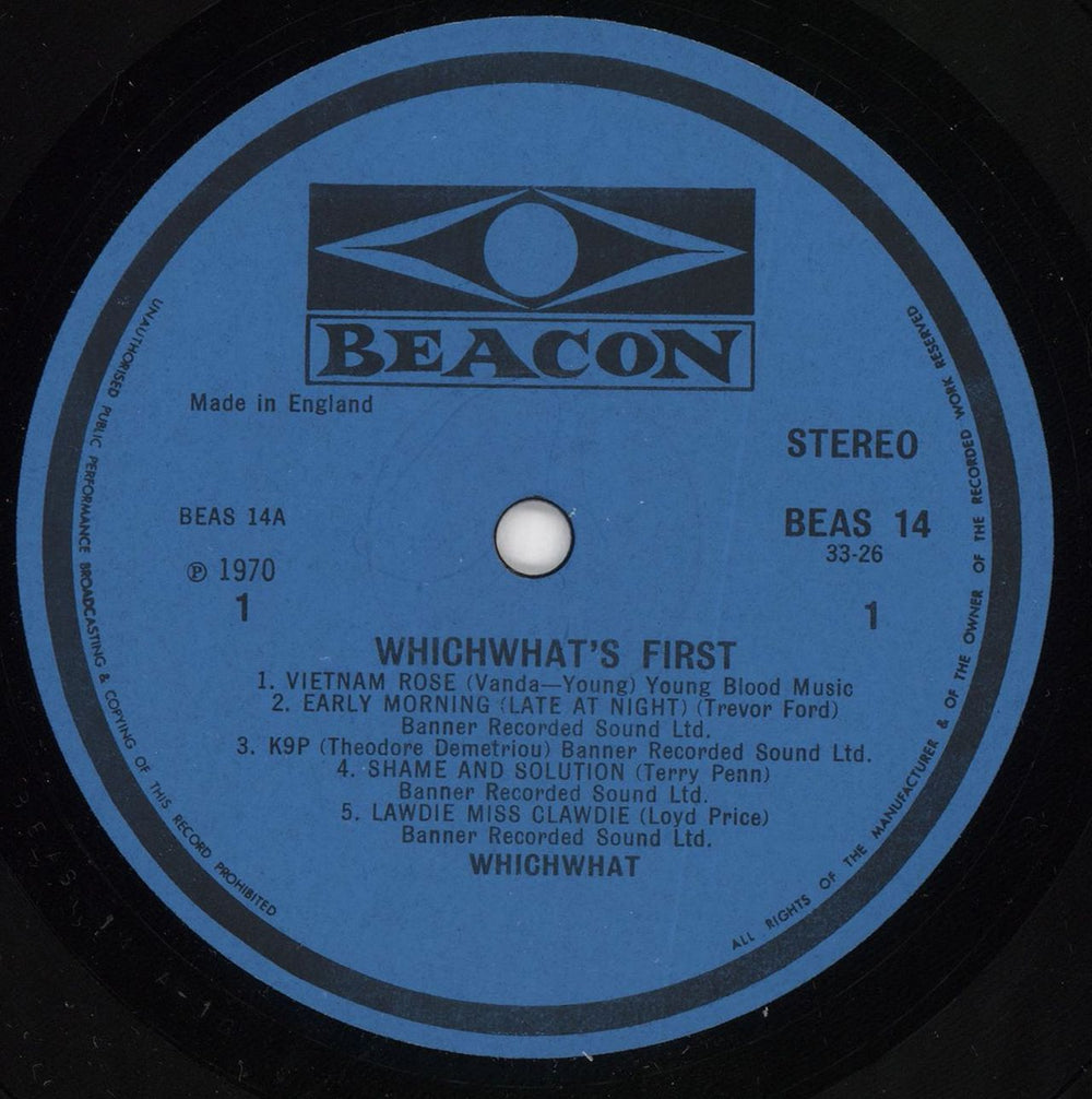 Whichwhat Whichwhat's First UK vinyl LP album (LP record) WKOLPWH721538