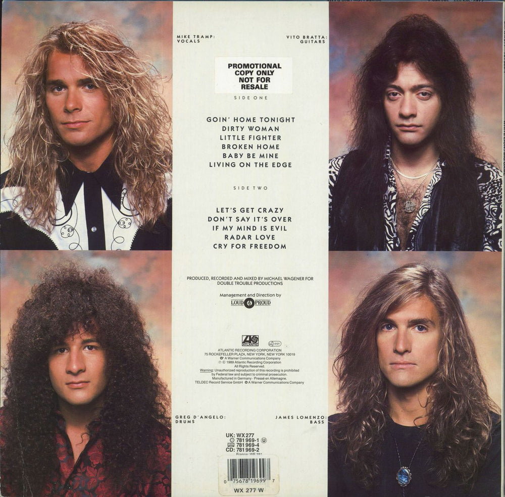 White Lion Big Game + Poster - promo UK Promo vinyl LP album (LP record) 075678196997