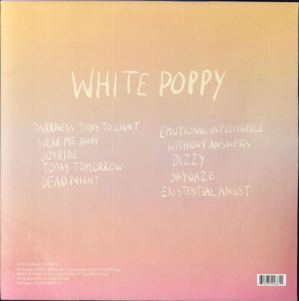 White Poppy White Poppy US vinyl LP album (LP record) 655035028811