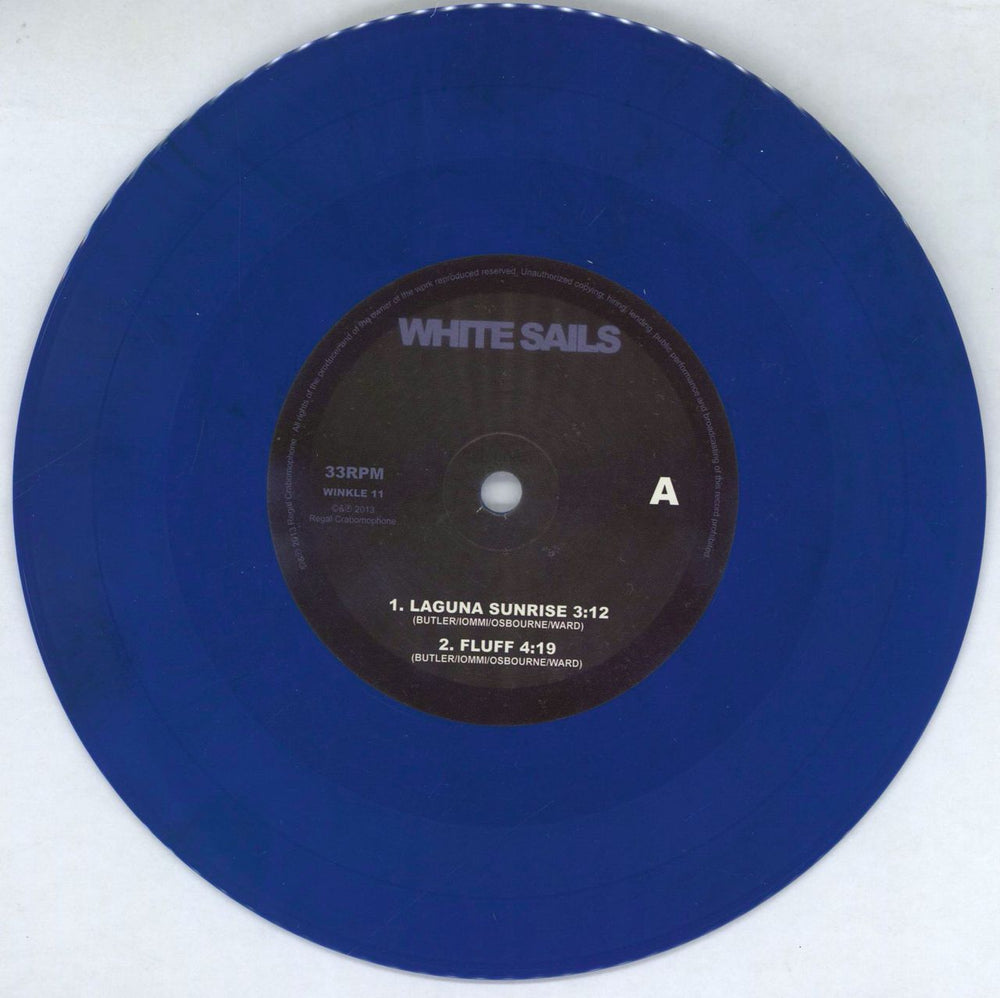 White Sails White Sails - Blue Vinyl UK 7" vinyl single (7 inch record / 45) 2-K07WH767799