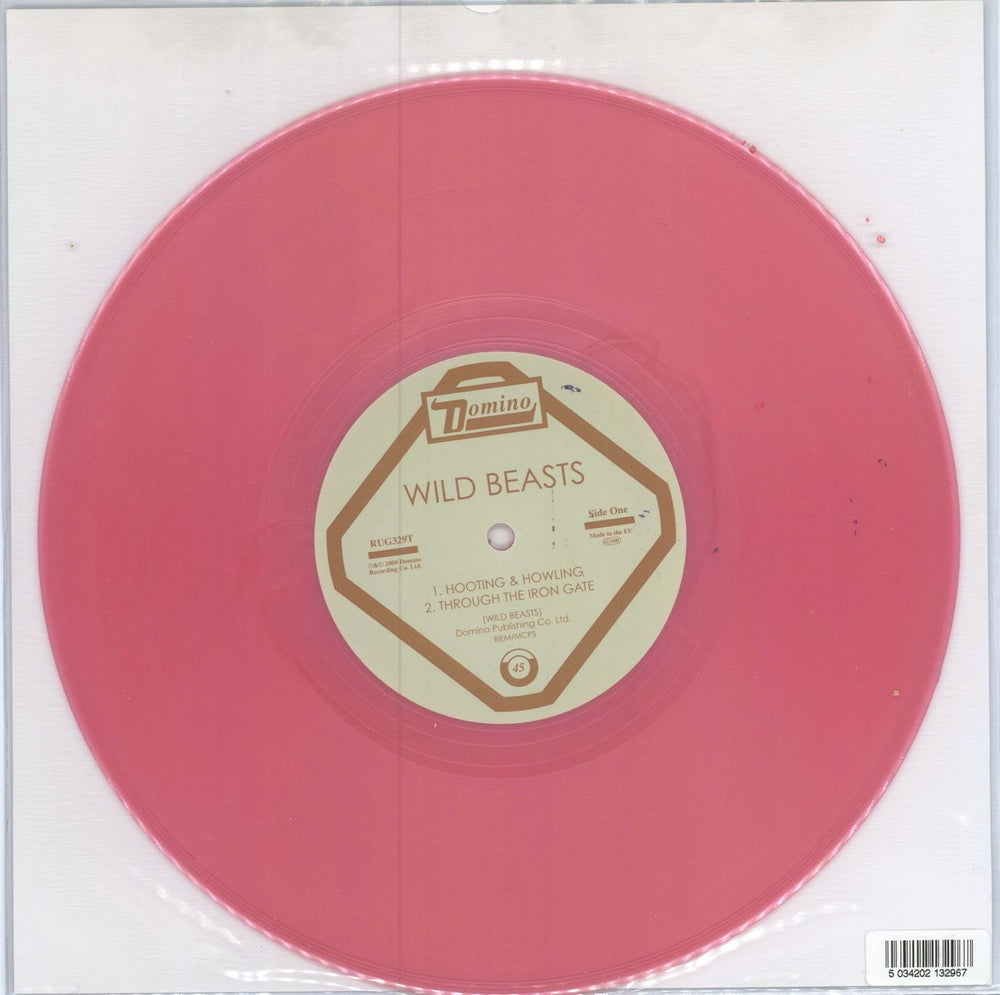 Wild Beasts Hooting & Howling - Pink Vinyl + Numbered UK 10" vinyl single (10 inch record) WJU10HO780423