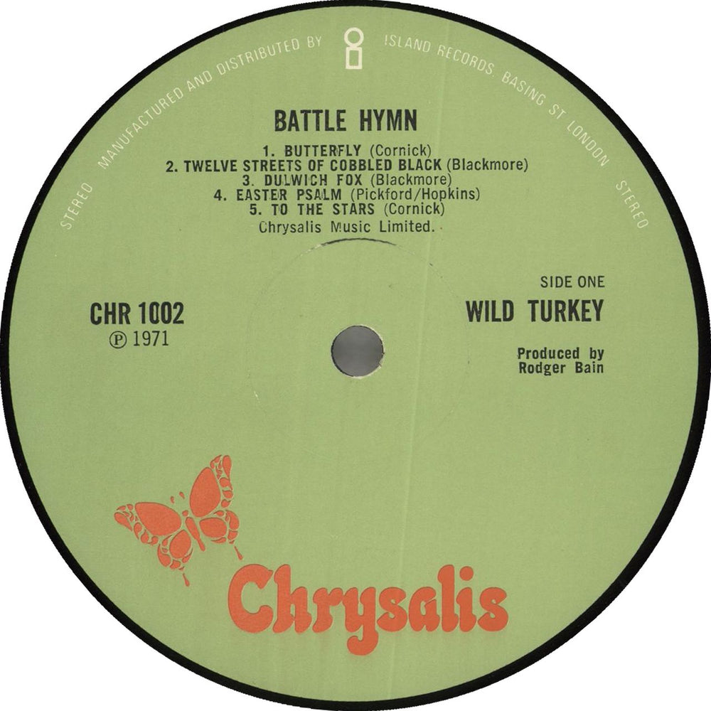 Wild Turkey Battle Hymn - 1st - VG UK vinyl LP album (LP record)