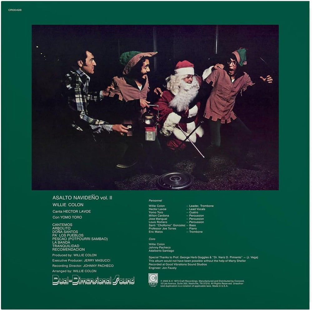 Willie Colon Asalto Navideño Vol. II - Remastered 180 Gram - Sealed US vinyl LP album (LP record) 888072242586