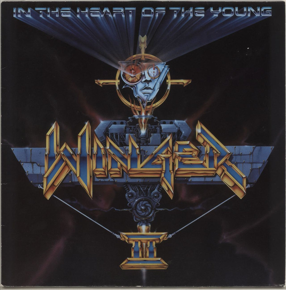 Winger In The Heart Of The Young - EX UK vinyl LP album (LP record) 7567-82103-1