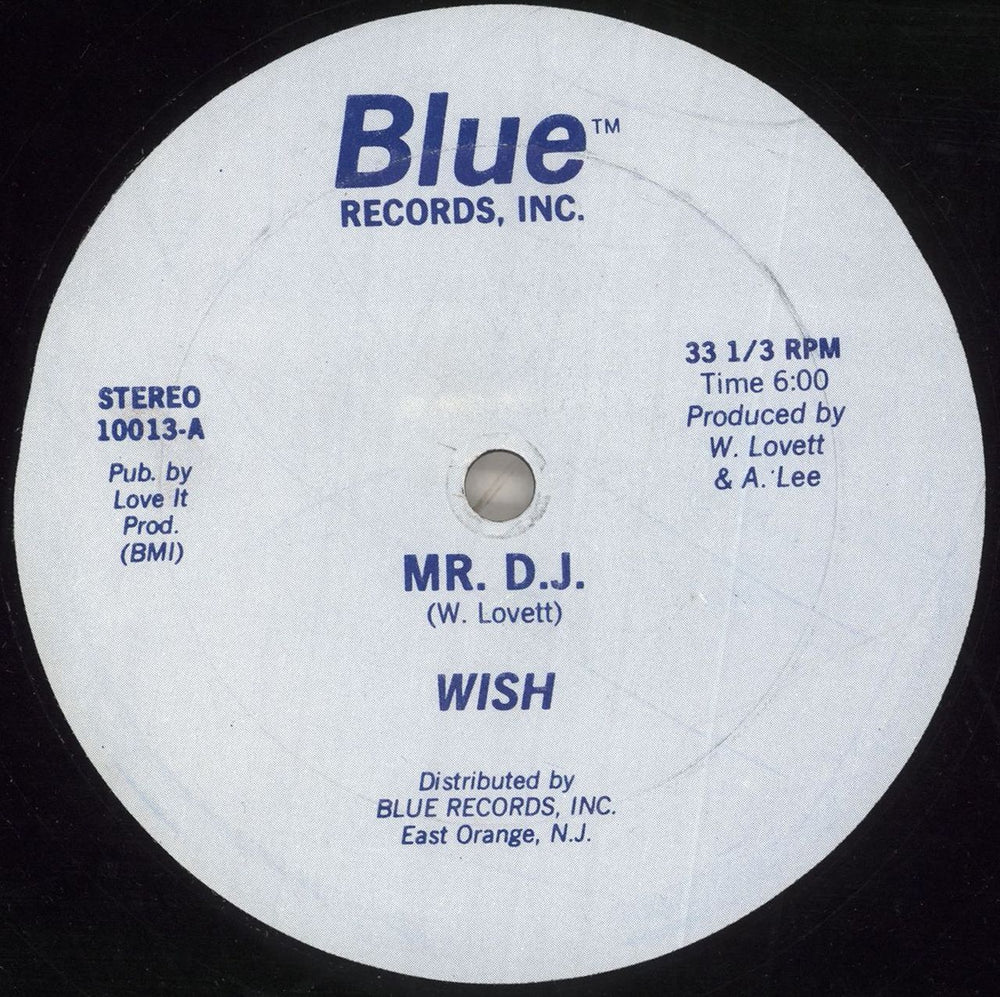 Wish (Winfred Lovett) Mr DJ US 12" vinyl single (12 inch record / Maxi-single) 10013