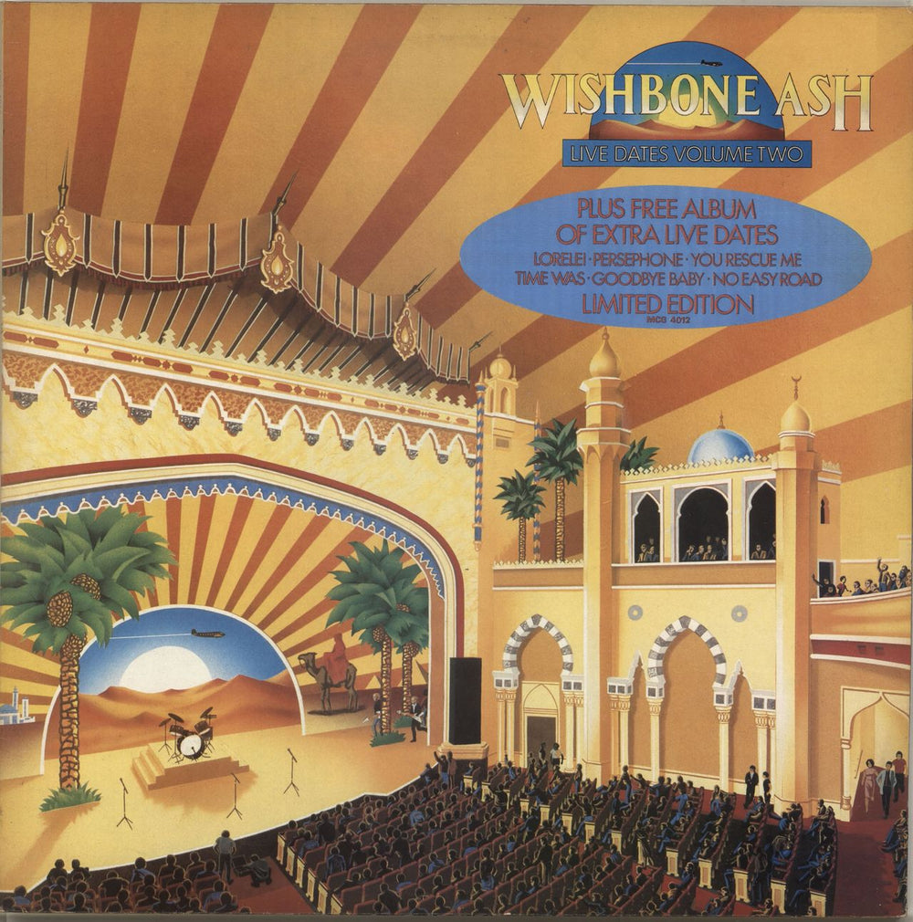 Wishbone Ash Live Dates Volume Two - Blue Stickered sleeve UK 2-LP vinyl record set (Double LP Album) MCG4012