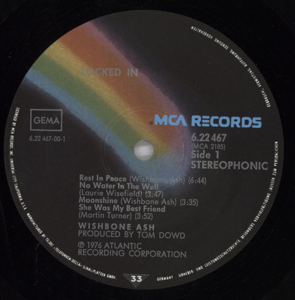 Wishbone Ash Locked In German vinyl LP album (LP record) WSHLPLO822940