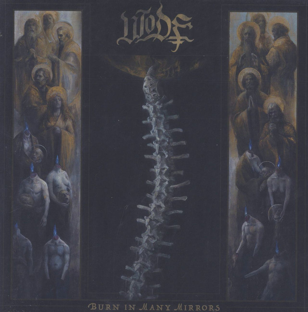 Wode Burn In Many Mirrors - Cyan / Gold / Bone Merge With Neon Violet & Black Splatter Vinyl US vinyl LP album (LP record) SPIN132