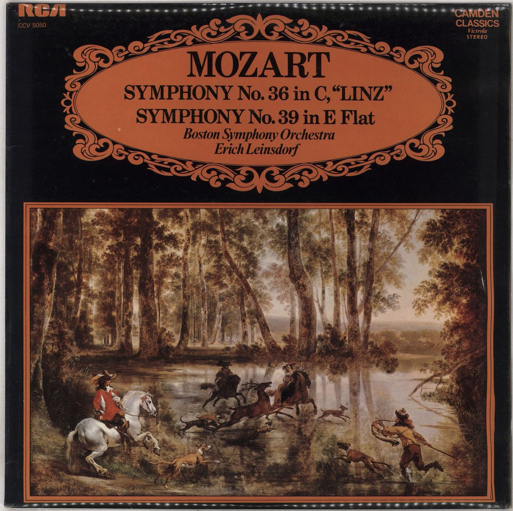 Wolfgang Amadeus Mozart Symphony No. 36 In C 'Linz' & Symphony No. 39 In E Flat UK vinyl LP album (LP record) CCV5050