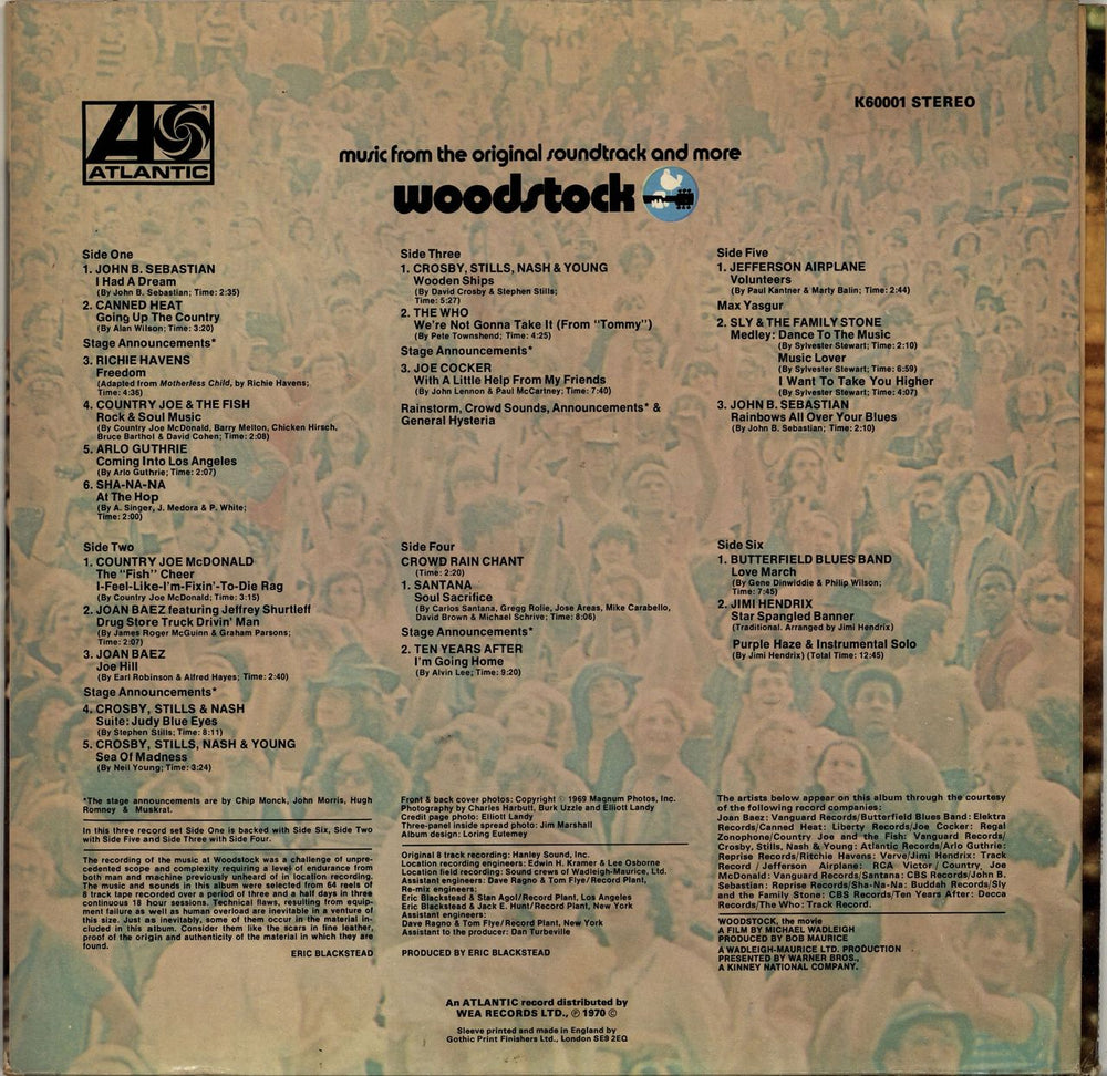 Woodstock Woodstock - 2nd - EX UK 3-LP vinyl record set (Triple LP Album)