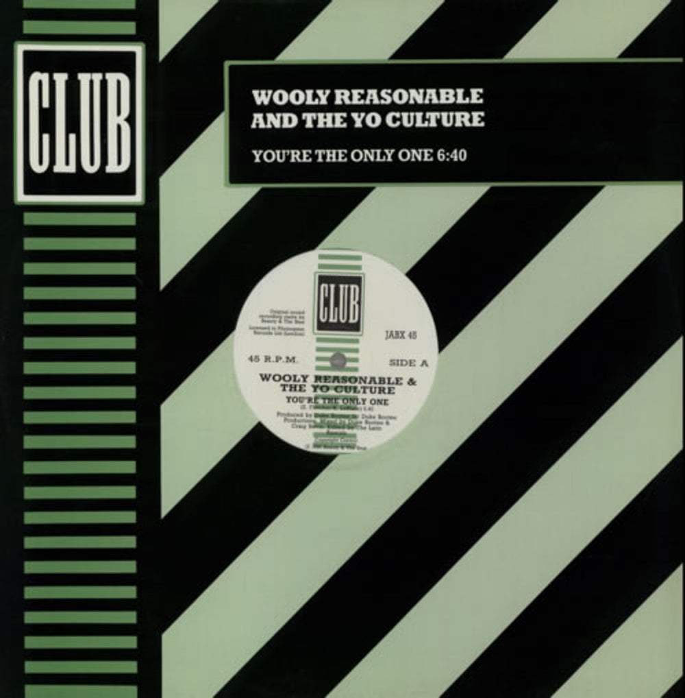 Wooly Reasonable & The Yo Culture You're The Only One UK 12" vinyl single (12 inch record / Maxi-single) JABX45