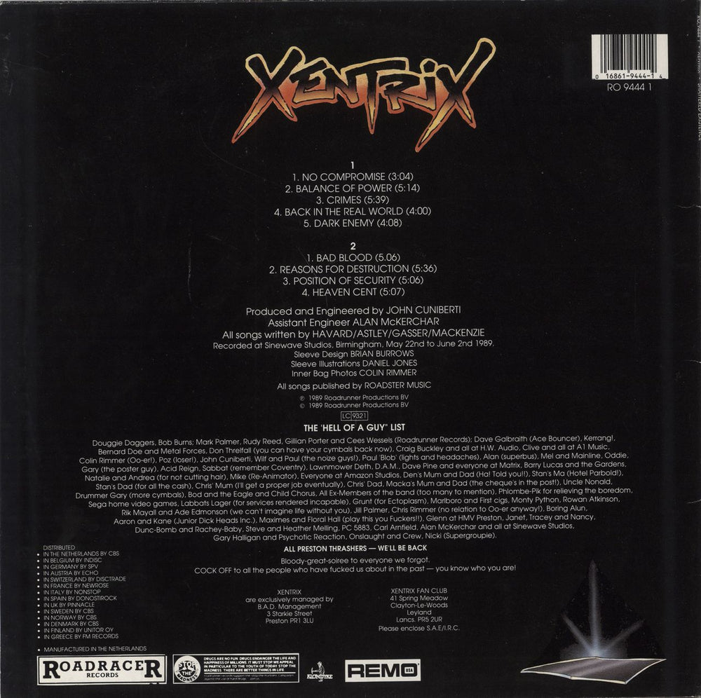 Xentrix Shattered Existence Dutch vinyl LP album (LP record) 016861944414