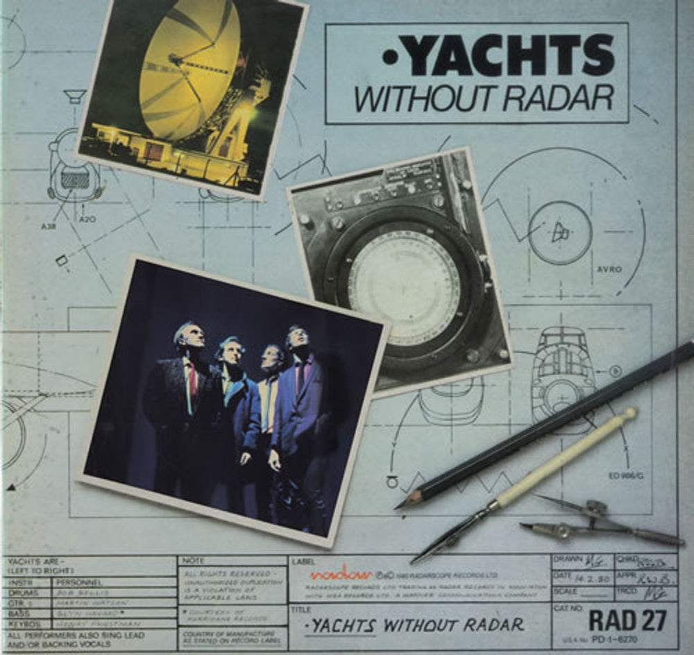 Yachts Yachts Without Radar UK vinyl LP album (LP record) RAD27